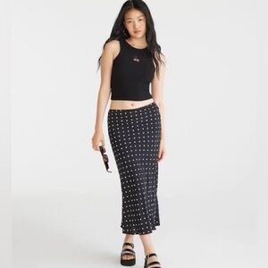Aeropostale Polka Dot Midi Skirt
